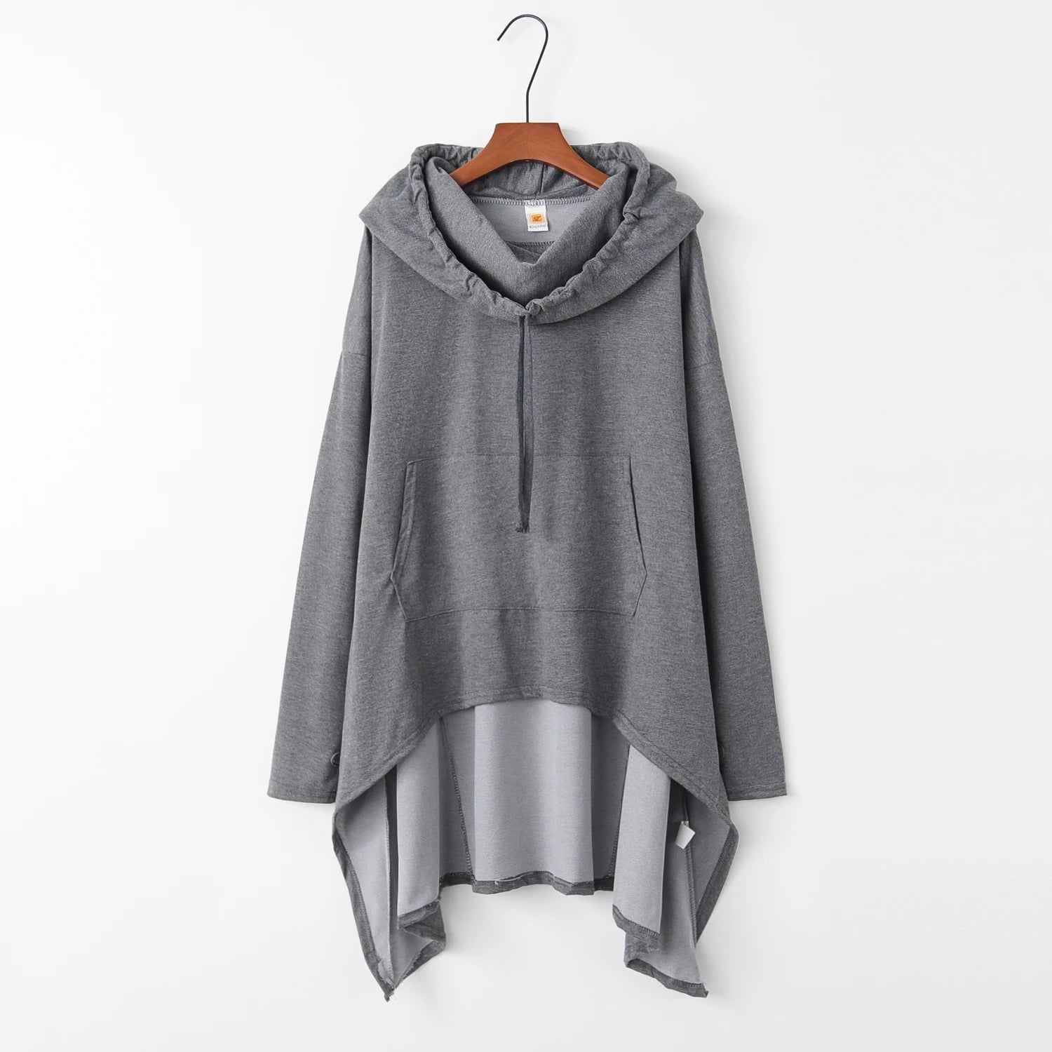 Fashion Trends New European and N Pure Color Long Hoodie
