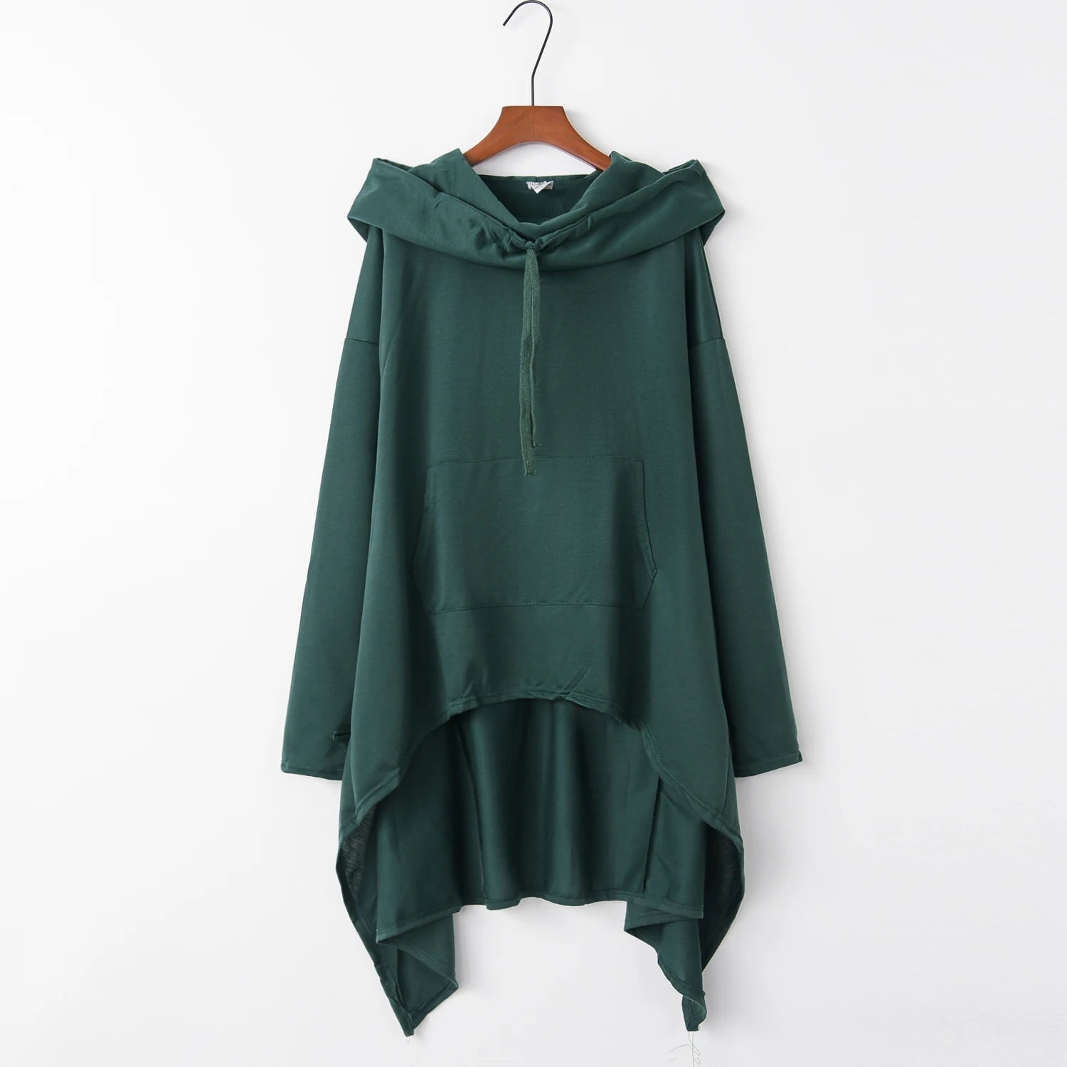 Fashion Trends New European and N Pure Color Long Hoodie