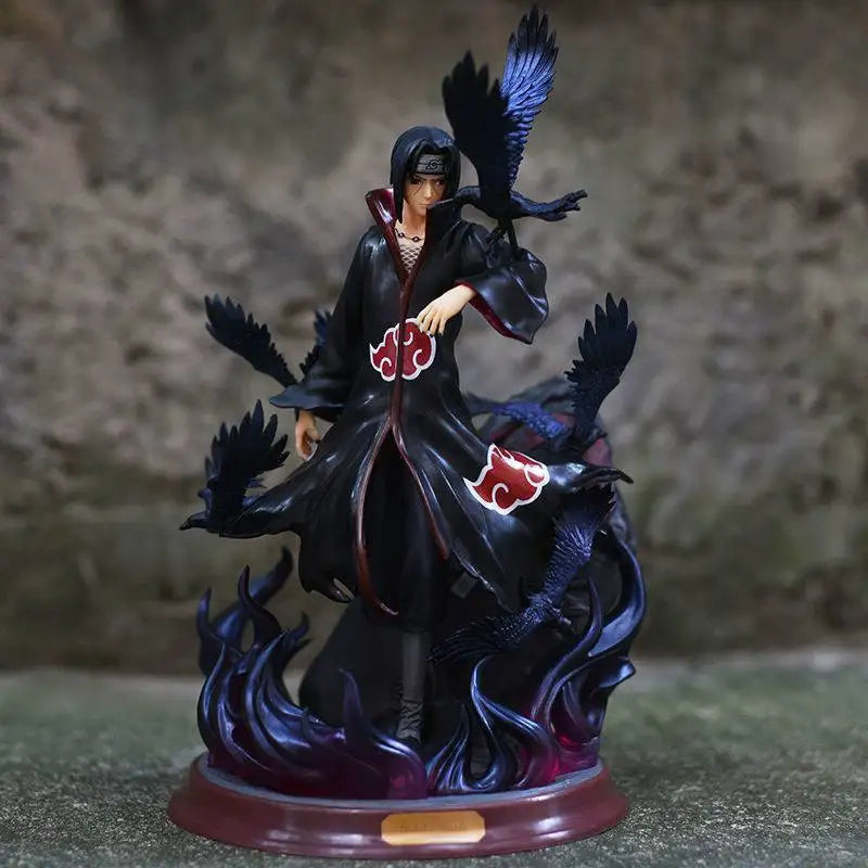 28cm Popular Naruto Anime Model Uchiha Itachi Statue Toy Home Decor Ornament for Boyfriend Gift