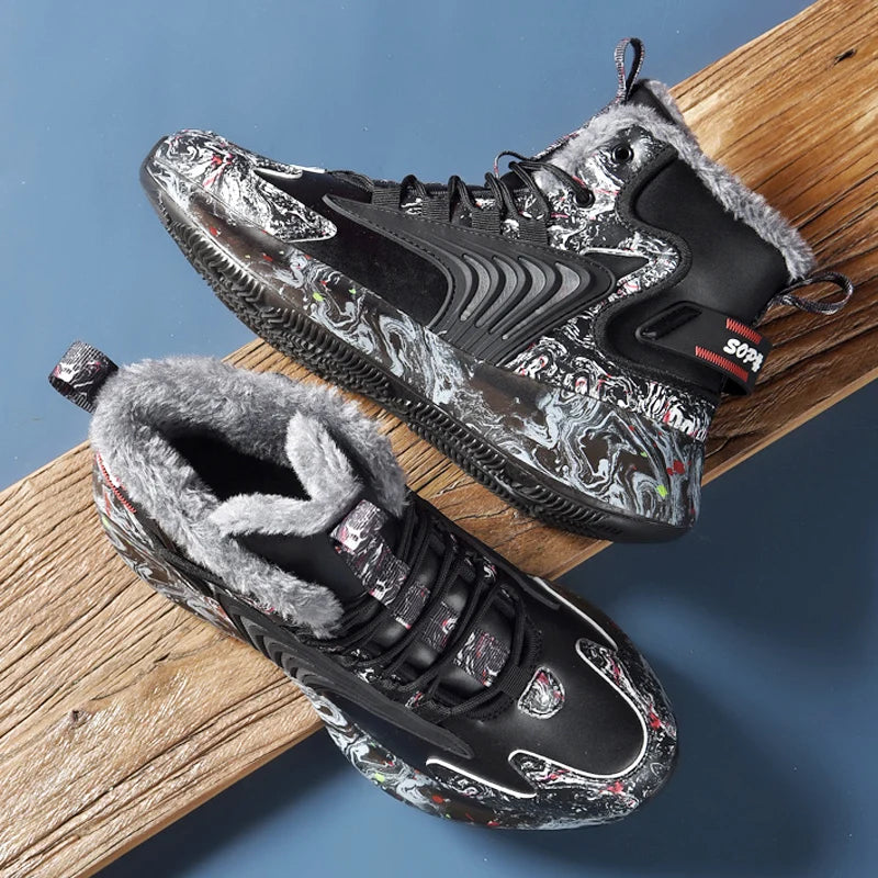 men boots 2024 New Winter Slippers Warm Men Shoes Waterproof Non-Slip Plush Sneakers Male tenis shoes Boots Men Sneakers Winter