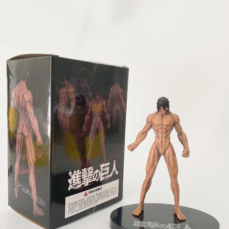 28cm Attack on Titans Levi Ackerman Action Anime Figura Kawai Eren Jaege Mikasa Ackerman The Armored Titan Figure Cute Doll Toys
