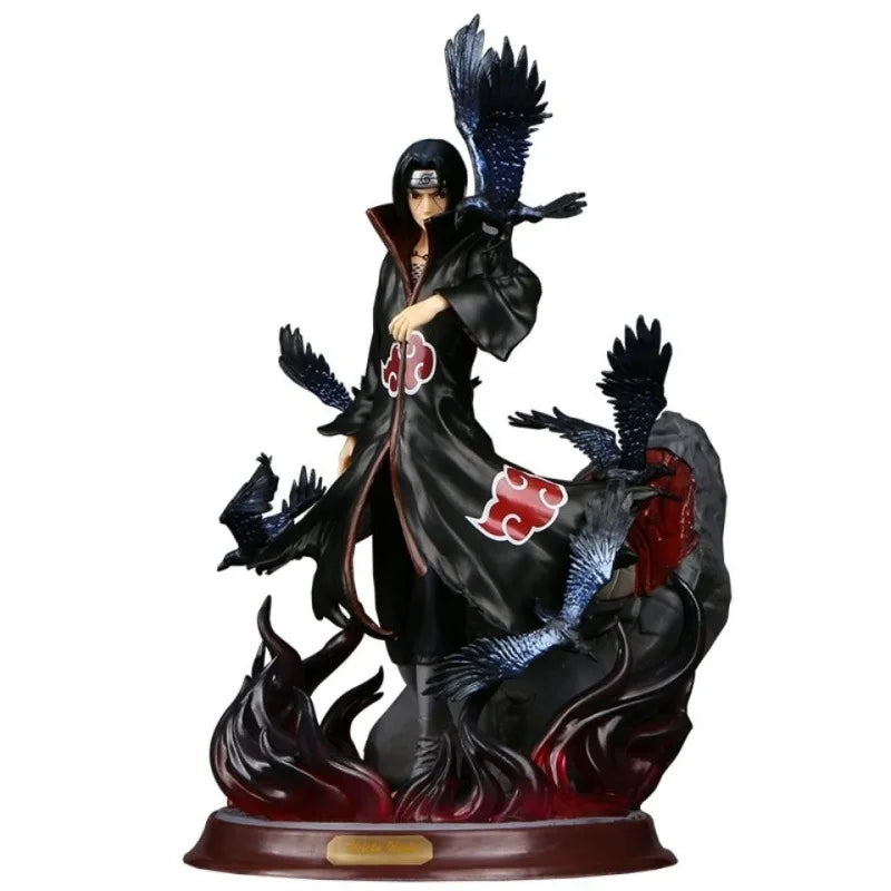 28cm Popular Naruto Anime Model Uchiha Itachi Statue Toy Home Decor Ornament for Boyfriend Gift