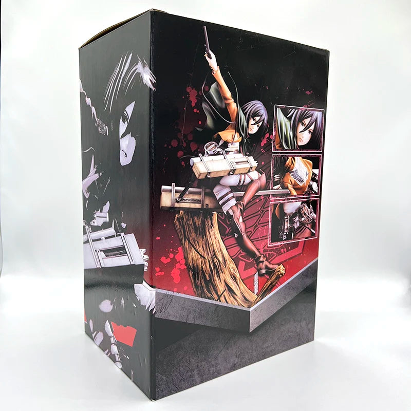 28cm Attack on Titans Levi Ackerman Action Anime Figura Kawai Eren Jaege Mikasa Ackerman The Armored Titan Figure Cute Doll Toys