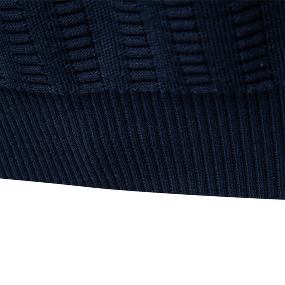 AIOPESON Luxury Striped Pullover Men Old Money Style Cotton Knitwear Thick Warm Crew Neck Winter Social Sweater Male