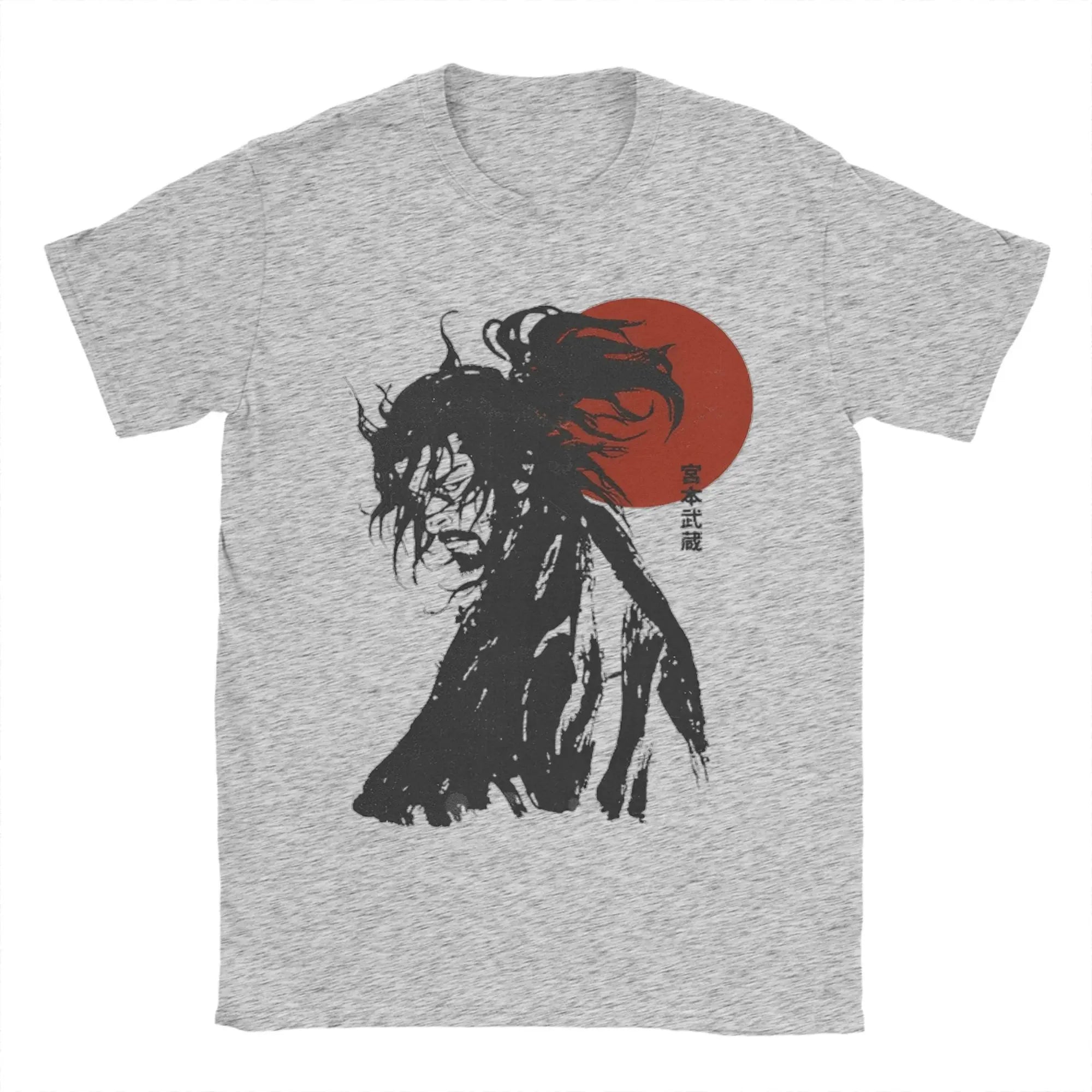 Funny Berserk T-Shirts Men Crew Neck 100% Cotton T Shirts VAGABOND MIYAMOTO MUSASHI Short Sleeve Tees 4XL 5XL 6XL Tops