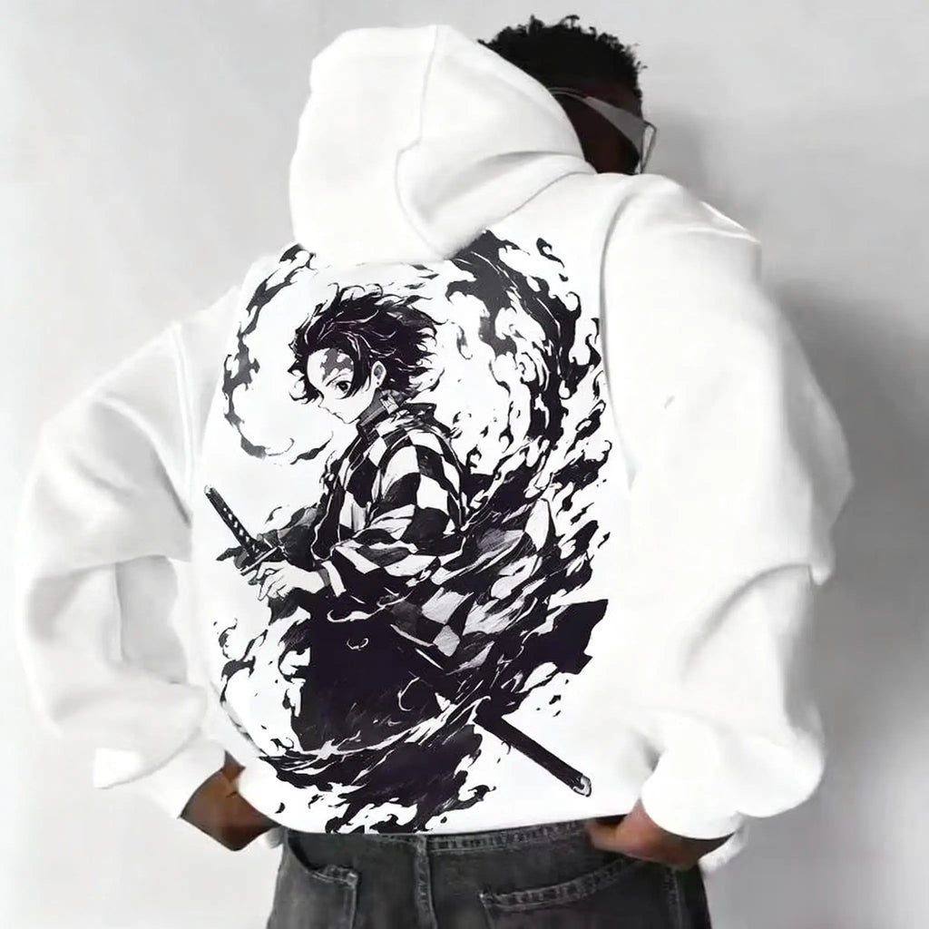 New Autumn Demon Slayer Anime Hoodie Men Women Streetwear Sweatshirt Pullover Graphic Print Long Sleeve Tops Casual Y2k Clothes