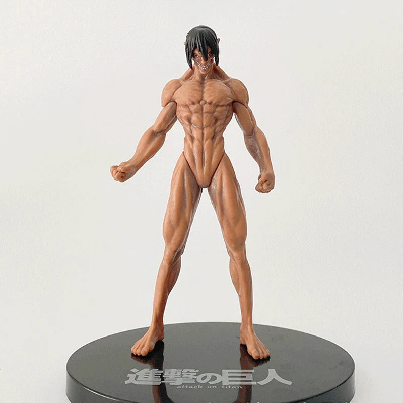 28cm Attack on Titans Levi Ackerman Action Anime Figura Kawai Eren Jaege Mikasa Ackerman The Armored Titan Figure Cute Doll Toys