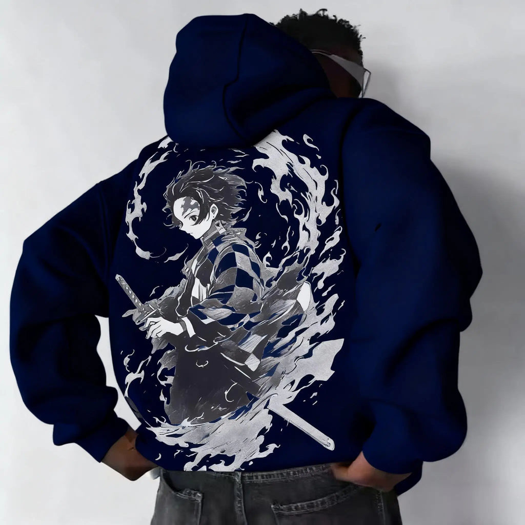 New Autumn Demon Slayer Anime Hoodie Men Women Streetwear Sweatshirt Pullover Graphic Print Long Sleeve Tops Casual Y2k Clothes