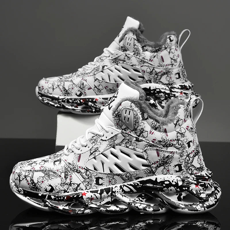 men boots 2024 New Winter Slippers Warm Men Shoes Waterproof Non-Slip Plush Sneakers Male tenis shoes Boots Men Sneakers Winter