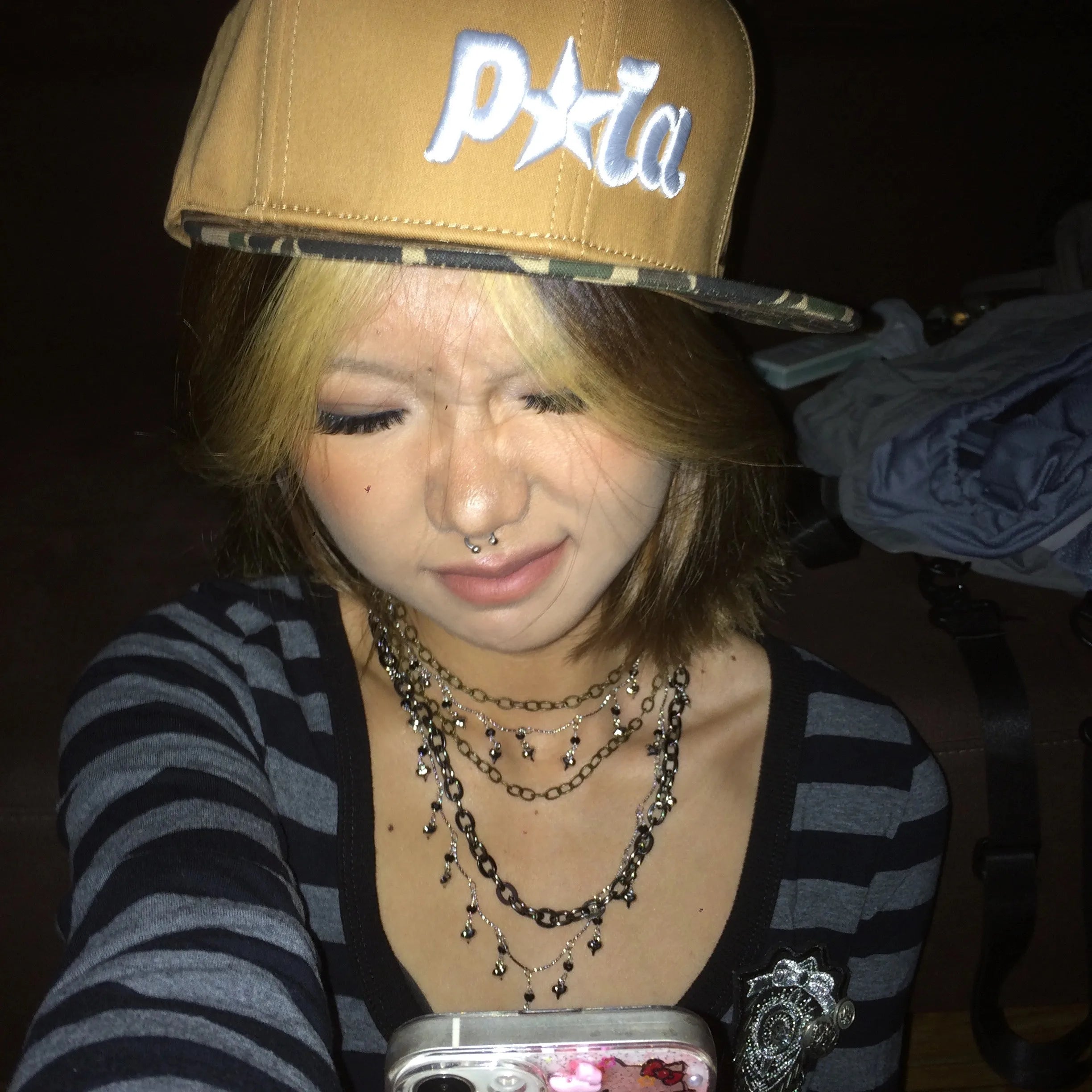 Karrram Trashy Y2k Crop Top Japanese 2000s Style Striped Long Sleeved T-shirt Vintage Harajuku High Street Tops American Retro