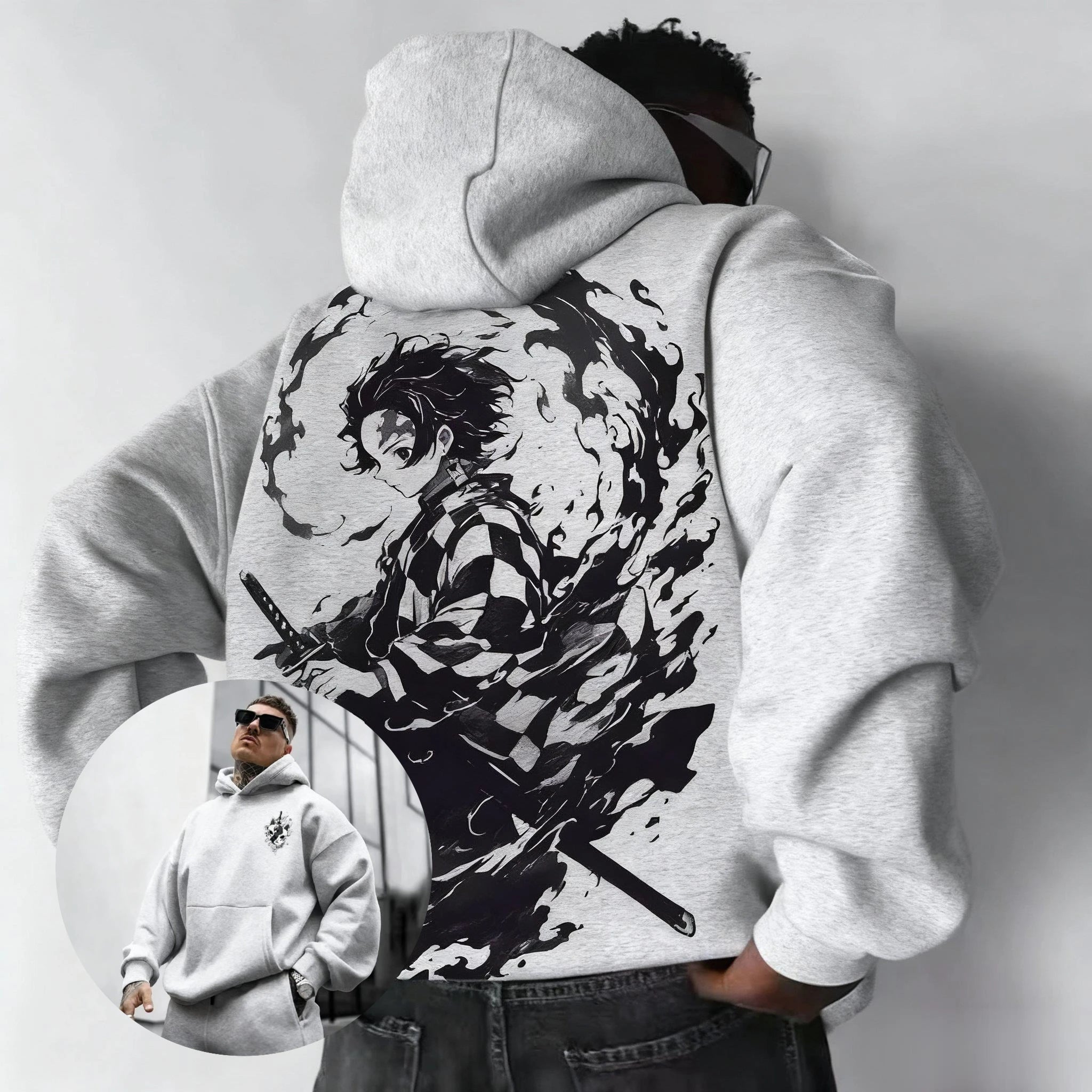 New Autumn Demon Slayer Anime Hoodie Men Women Streetwear Sweatshirt Pullover Graphic Print Long Sleeve Tops Casual Y2k Clothes