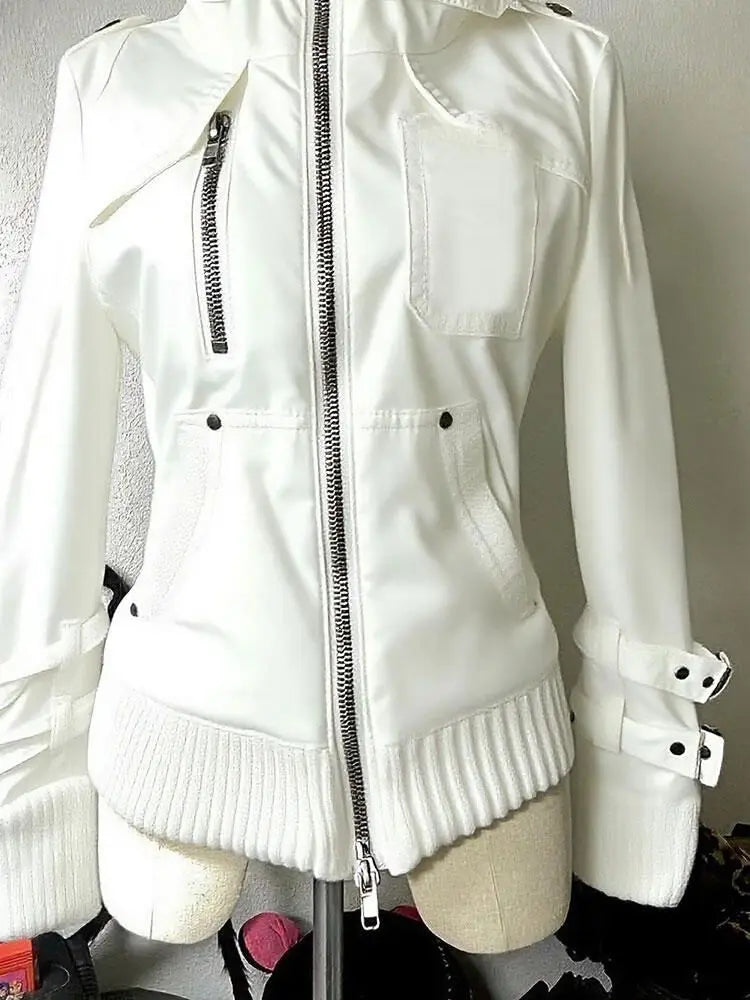 Goth Hoodies Y2k Clothing 2000s Vintage Women Punk Zipper Winter Hooded Korean Streetwear Harajuku Sweatshirts Girl Sweet Hoody