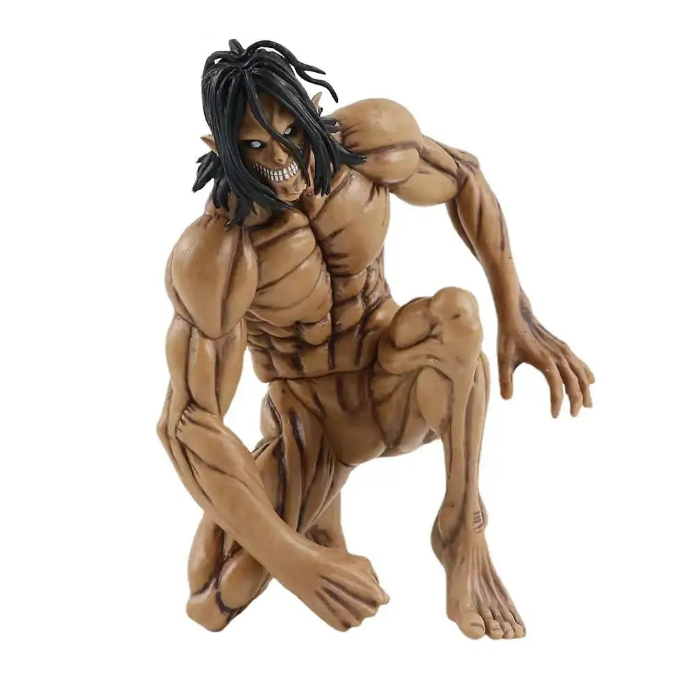 28cm Attack on Titans Levi Ackerman Action Anime Figura Kawai Eren Jaege Mikasa Ackerman The Armored Titan Figure Cute Doll Toys