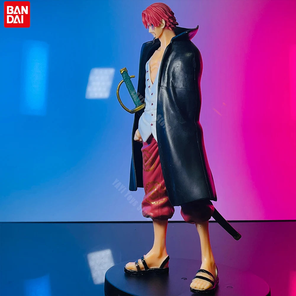 New 18cm One Piece Anime Figure Red Hair Shanks Action Figures Cartoon Figure Model PVC Doll Collection Decoration Kid Toy Gift