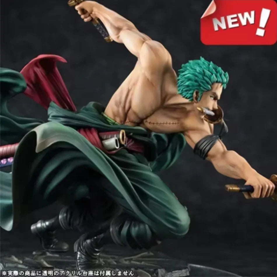 Hot One Piece 21cm Anime Figure GK Roronoa Zoro Three-blade Sa-maximum Manga Anime Statue Action Figure Collection Model Kid Toy