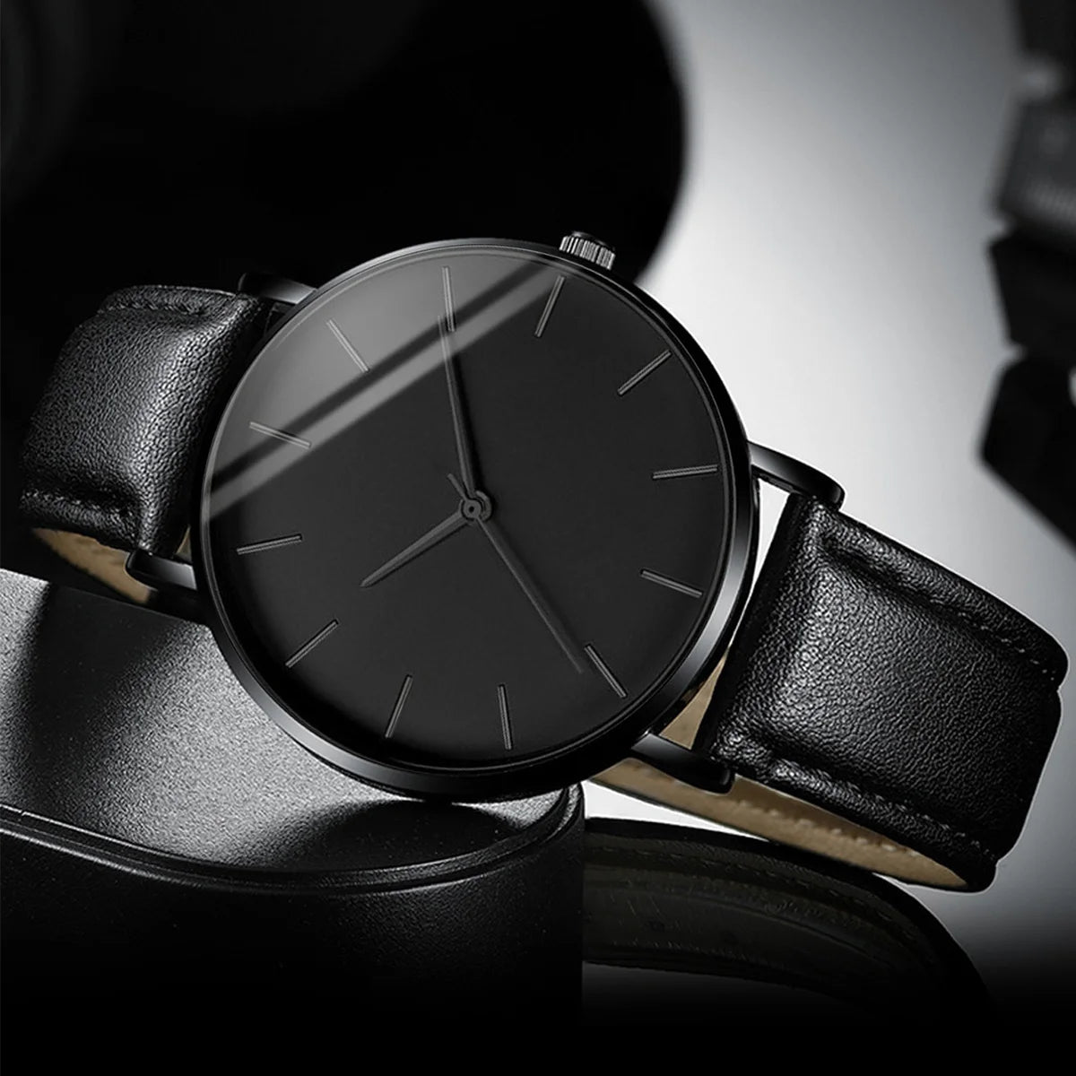 5PCSt Men Business Watches Fashion Leather Band Male's Quartz Watch Vintage Leather Bracelets Set Reloj Hombre（Without Box）