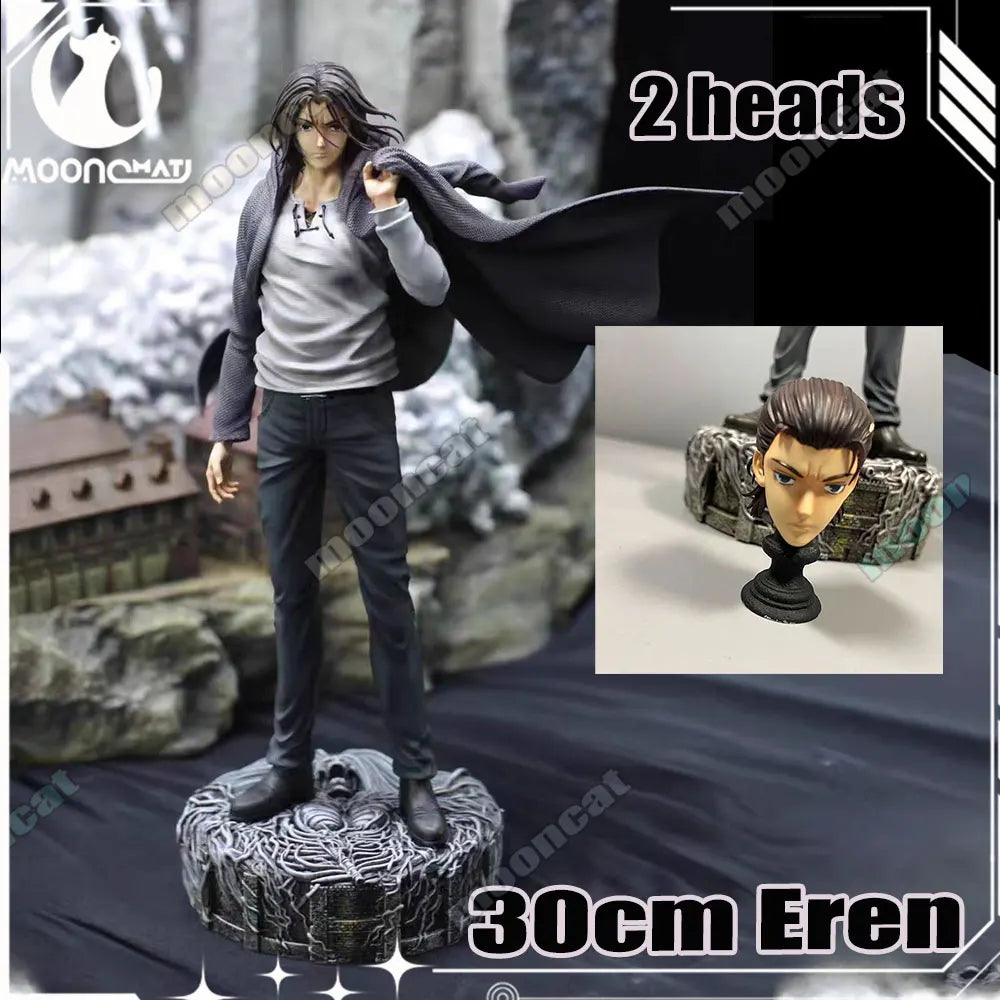NEW 30cm Attack On Titan Anime Figure Eren Jaeger Action Figure Jaeger Survey Corps Statue Figurine Model Doll Toy Christmas