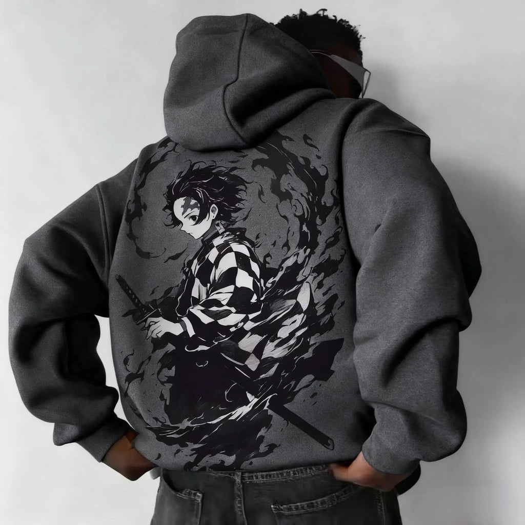 New Autumn Demon Slayer Anime Hoodie Men Women Streetwear Sweatshirt Pullover Graphic Print Long Sleeve Tops Casual Y2k Clothes