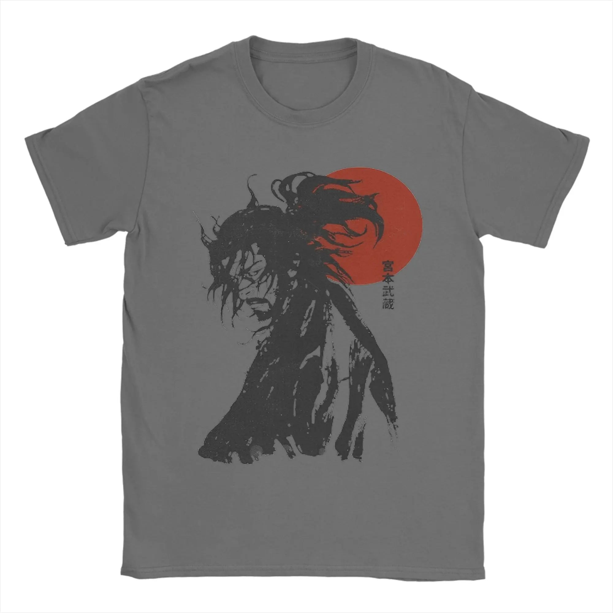 Funny Berserk T-Shirts Men Crew Neck 100% Cotton T Shirts VAGABOND MIYAMOTO MUSASHI Short Sleeve Tees 4XL 5XL 6XL Tops