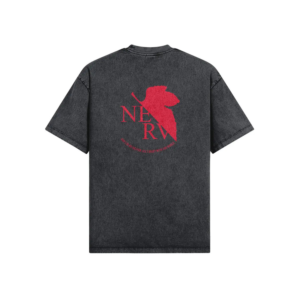 Evangelion Oversized T-Shirt Graphic Short Sleeve Shirt Unisex Men Women Summer Anime T Shirt Fan Gift