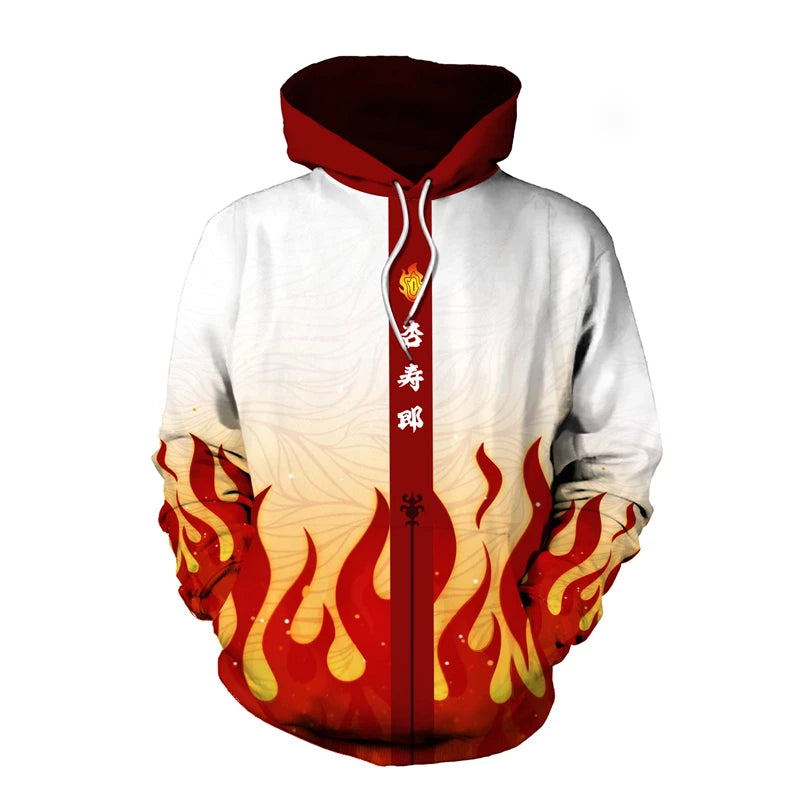 Anime Demon Slayer Kimetsu No Yaiba 3D Hoodie Sweatshirts Demon Slayer Agatsuma Zenitsu Tomioka Giyuu Cosplay Men Coat Outfit