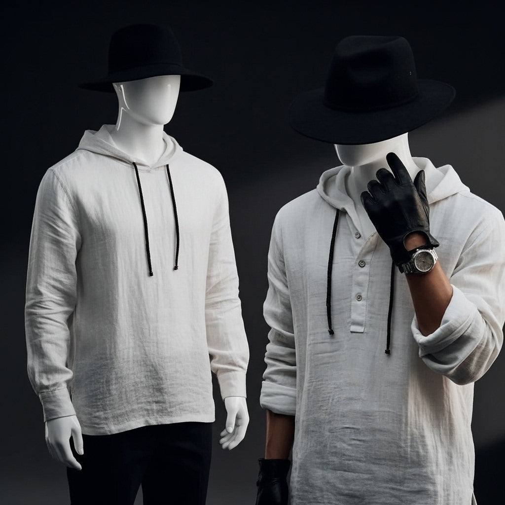 2024 New Men's Casual Blouse Cotton Linen Shirt Loose Tops Long Sleeve Tee Shirt Spring Autumn Casual Men's Shirts